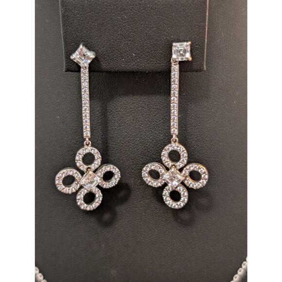 Signed Daniel K DANI 'Clover' Drop Earrings & Pendant Necklace Set - Picture 9 of 16